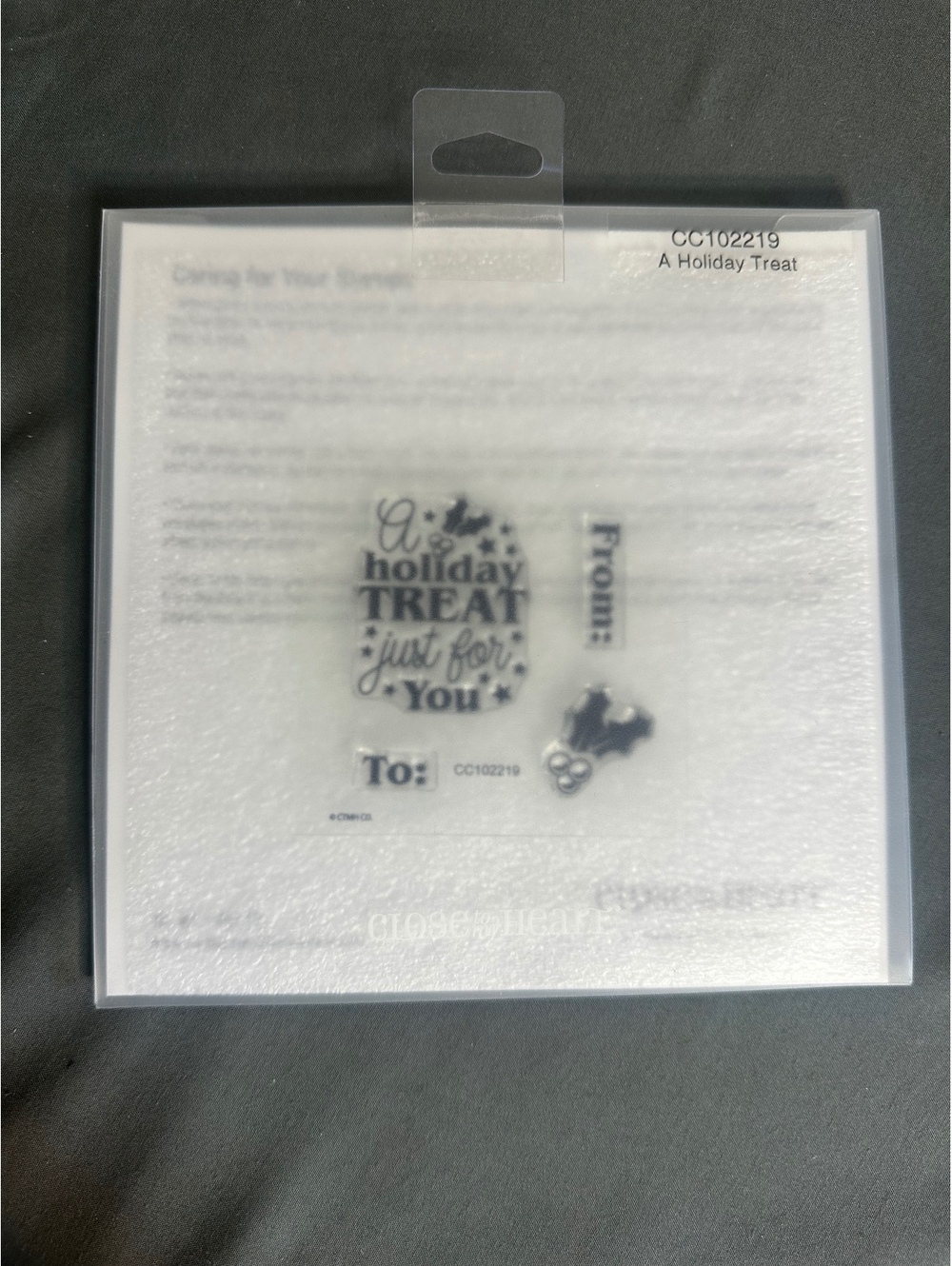 Close To My Heart CC102219 A Holiday Treat Acrylic Stamp Set
